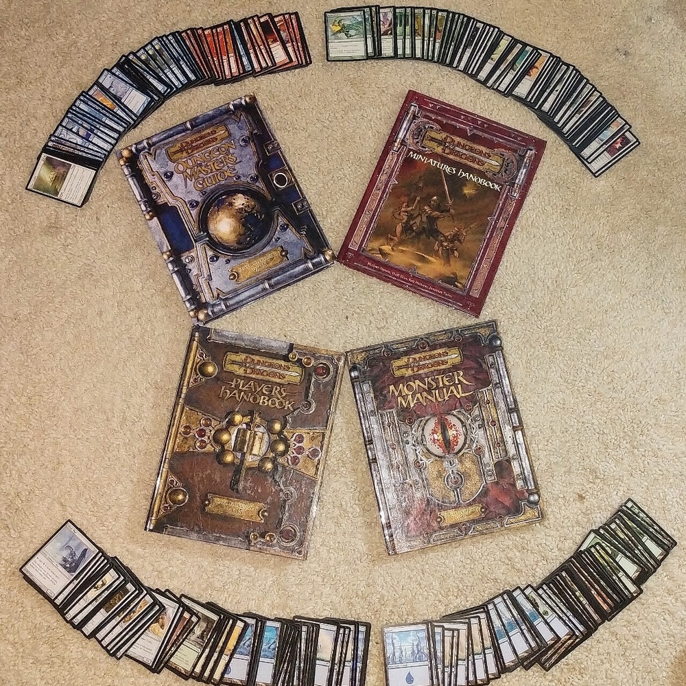 Lot of 4 Dungeons & Dragons 3.5 Edition books/card